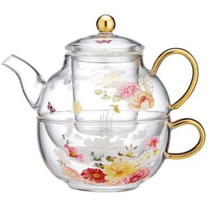 Springtime Soiree Glass Tea For One