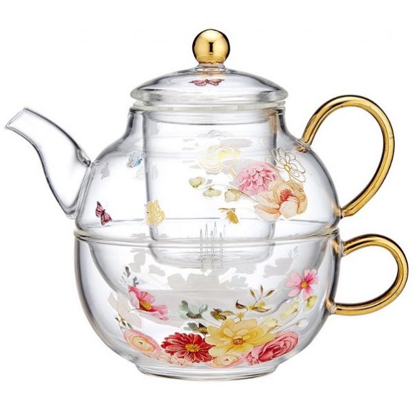 Springtime Soiree Glass Tea For One