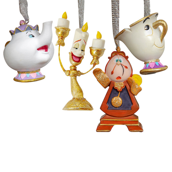 Disney Christmas Hanging Ornaments Beauty And The Beast Friends