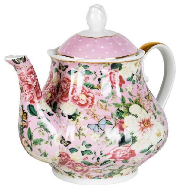 Floral Garden Teapot Pink