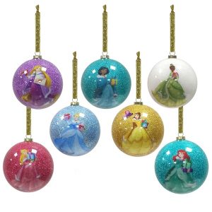 Disney Christmas : Princess Set of 7 Baubles