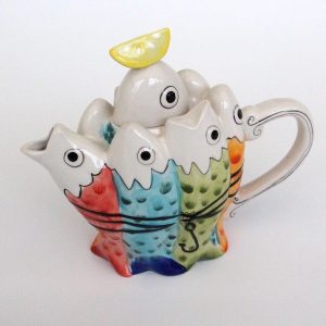 Sardine Fish Ceramic Teapot