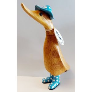 Spotted Welly Duckling With Hat Blue 2