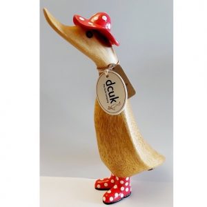 Spotted Welly Duckling With Hat Pink 2