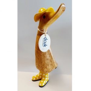 Spotted Welly Duckling With Hat Yellow 1