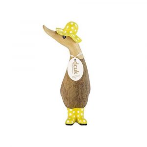 Spotted Welly Duckling With Hat Yellow