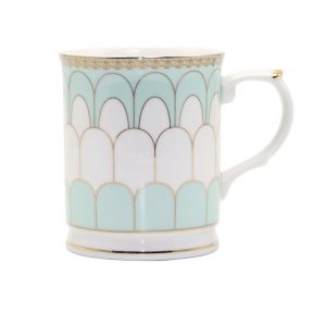 Christiana Rosette Teal Mug