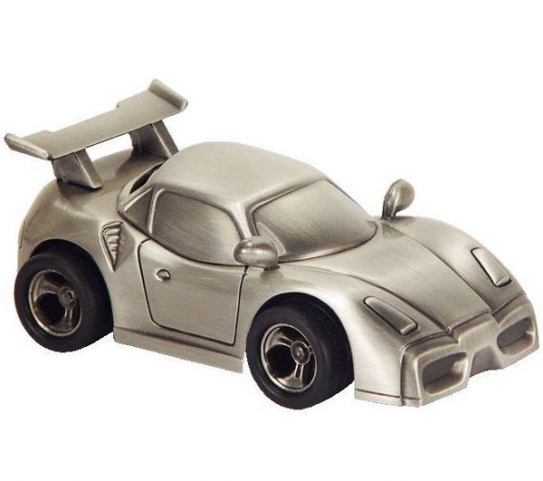 Pewter Sports Car Money Box