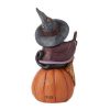 Jim Shore Mini Black Cat On Pumpkin