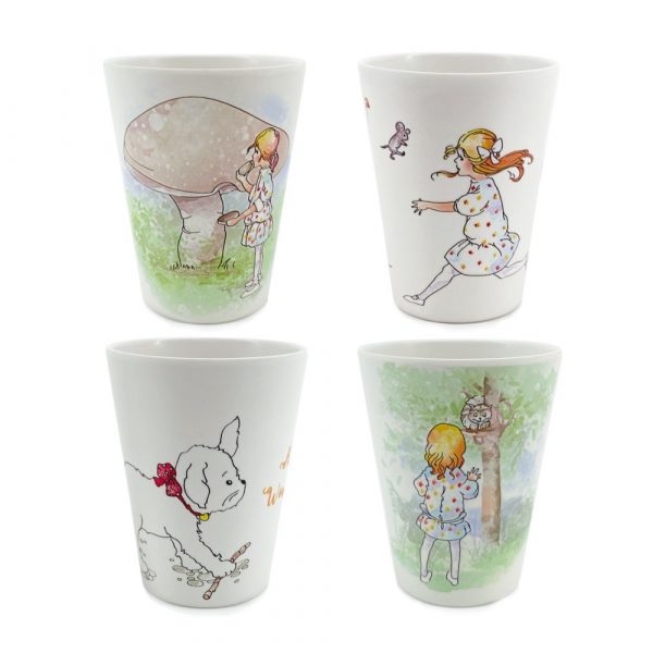 Alice in Wonderland Bamboo Drinking Cup Set