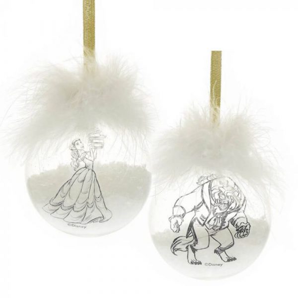 Disney Christmas Collectible Bauble Set: Belle & Beast