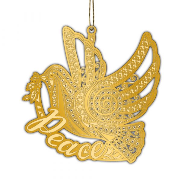 Adornment Gold Xmas Dove Ornament