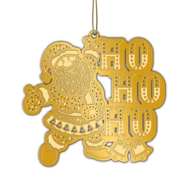 Adornment Gold Xmas Santa Claus Ornament