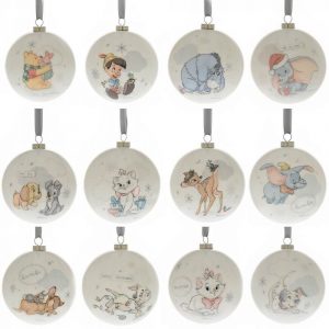 Disney Magical Christmas Baubles In Acetate Box Set Of 12