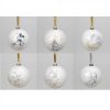 Disney Collectible White Glitter Baubles Set of 15