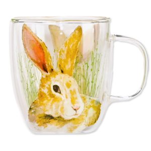 Glass Dual Wall Mug Bunny