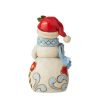 Jim Shore Heartwood Creek Mini Snowman With Cardinal Figurine