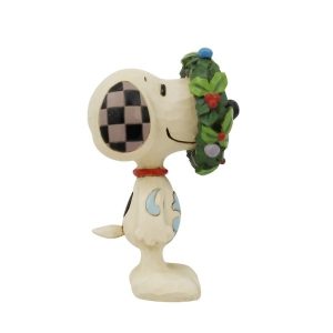 Peanuts By Jim Shore - Snoopy In Wreath Mini Figurine