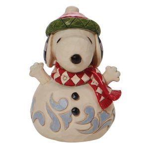 Peanuts By Jim Shore - Mini Snoopy Snowman Figurine