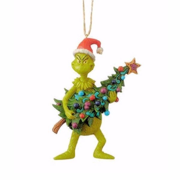 Grinch by Jim Shore - 12.5cm Grinch Holding Tree Ornament