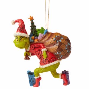 Grinch by Jim Shore - 11.4cm/4.5" Grinch Tiptoeing Ornament