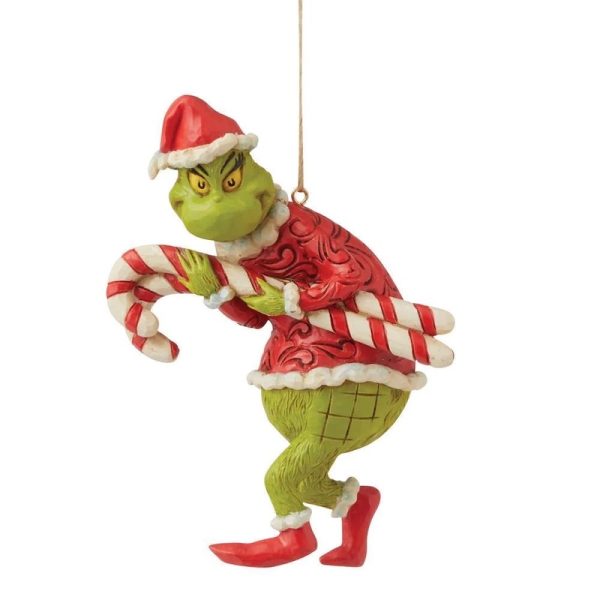 Grinch by Jim Shore - 12cm Grinch Stealing Candy Cane Ornament