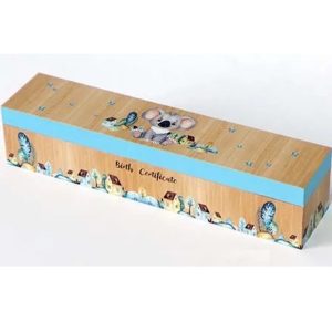 Koala Baby Birth Certificate Box