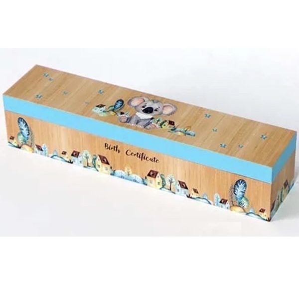 Koala Baby Birth Certificate Box