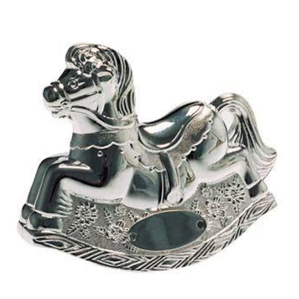 Silver Plated Rocking Horse Money Box