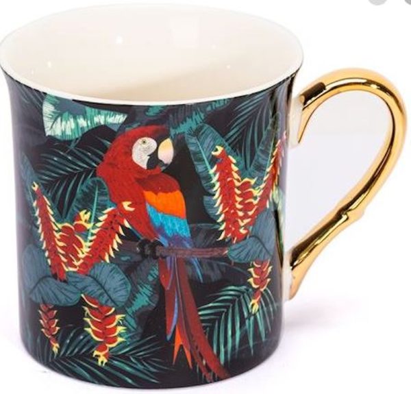 Ashdene In The Jungle Collection Tall Flare Mug Macaw