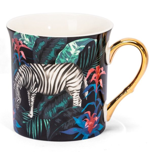 Ashdene In The Jungle Collection Tall Flare Mug Zebra