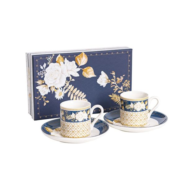 Rose Espresso & Saucer 2 Piece Gift Set