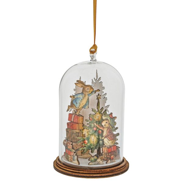 Beatrix Potter Dome Peter & Benjamin Bunny Hanging Ornament