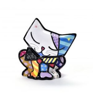 Romeo Britto 3D Cat Trinket Box