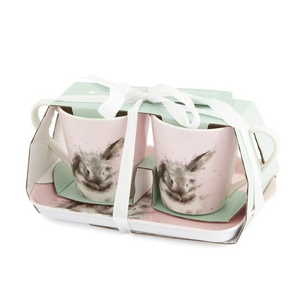 Wrendale Bathtime Rabbit Mug and Tray Set