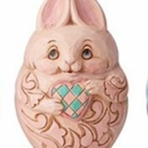 Jim Shore Multicoloured Mini Bunny Easter Eggs - Pink