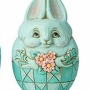 Jim Shore Multicoloured Mini Bunny Easter Eggs - Green