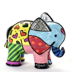 Romeo Britto 3D Elephant Trinket Box