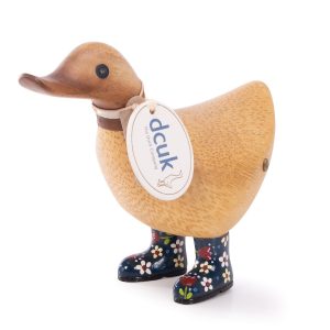 Ducky With Blue Floral Welly Boots 1