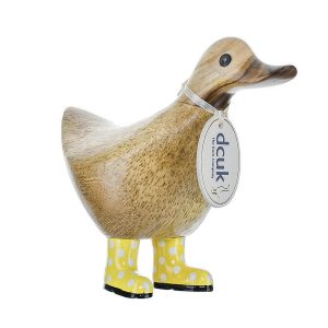 Ducky With Yellow Spotty Welly Boots
