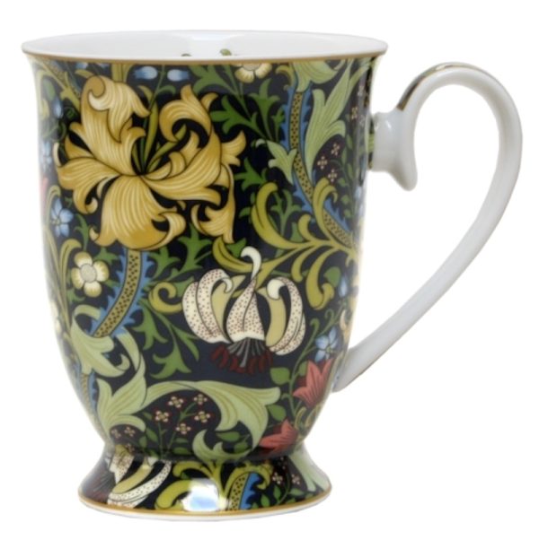 Floral Green Pedestal Mug