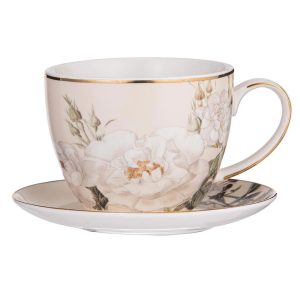 Ashdene Elegant Cream Cup And Saucer Set