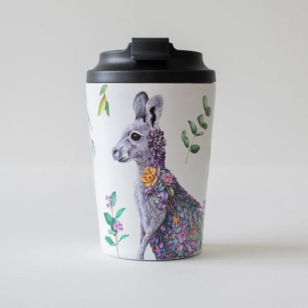 Marini Ferlazzo Grey Kangaroo Double Insulated Travel Cup