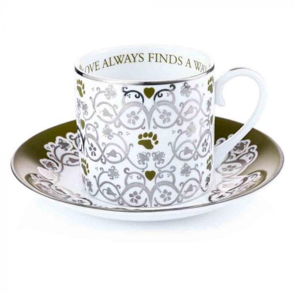 Charlie Bears Cup & Saucer Love Always Finds