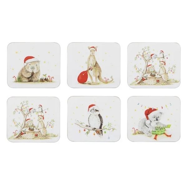 Ashdene Bush Buddies Christmas Assorted Coasters