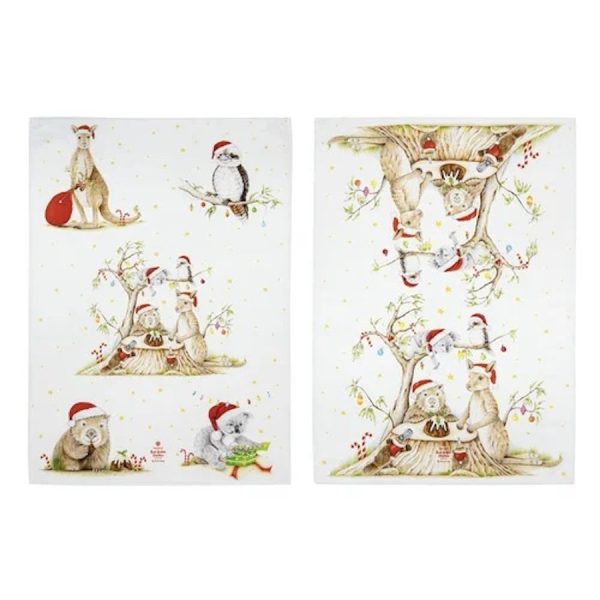 Ashdene Bush Buddies Christmas Kitchen Tea Towels