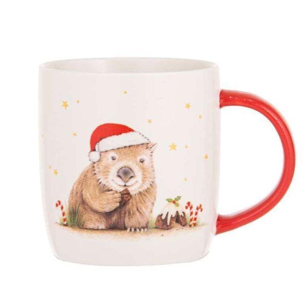 Bush Buddies Christmas Wombat Mug