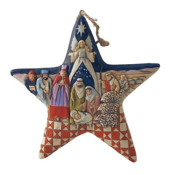 Jim Shore Heartwood Creek Nativity Star Hanging Ornament