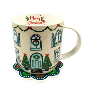 Dasher Mug and Coaster - Merry Christmas