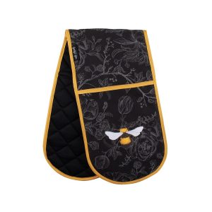 Beeutiful Bees Double Oven Mitt Black Bee